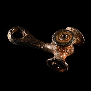Iron Age Celtic Bronze Triple Toggle Fastener