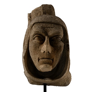 Medieval Limestone Corbel Head