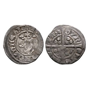 English Medieval Coins - Edward I - Durham - AR Penny