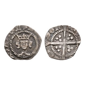 English Medieval Coins - Henry VIII - London - AR Halfpenny