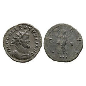 Ancient Roman Imperial Coins - Allectus - London - Pax AE Antoninianus