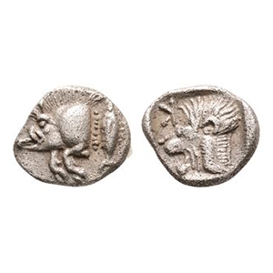 Ancient Greek Coins - Mysia - Kyzikos -Lion AR Hemiobol