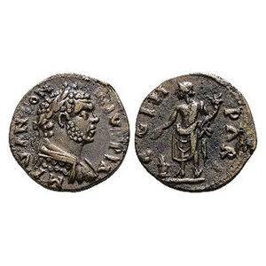 Ancient Roman Provincial Coins - Caracalla - Parium - Genius Bronze