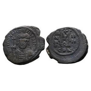 Byzantine Coins - Maurice Tiberius - AE Follis