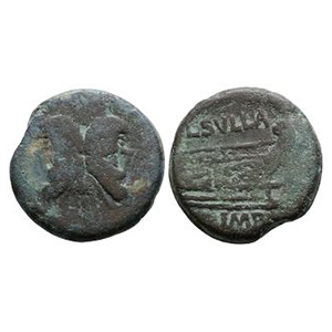 Ancient Roman Republican Coins - L Cornelius Sulla - AE As