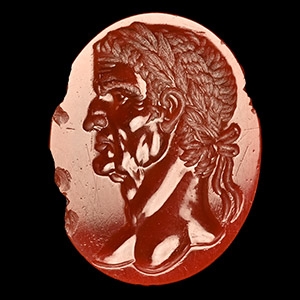 Georgian Carnelian Gem with Bust of Galba