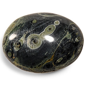 Natural History - Polished Kambaba Orbicular Bacteria Jasper Palm Stone