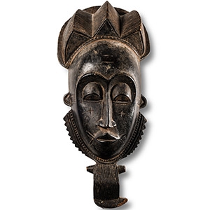 West African Carved Baule Tribal Mask