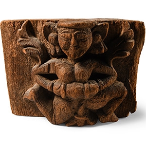 Gujarat Winged Female Wood Carving