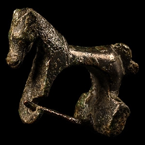 Roman Bronze Horse Brooch