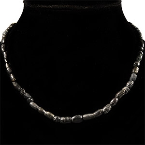 Roman Black Glass Bead Necklace String