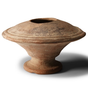 Roman Period Terracotta Footed Vessel