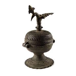 Post Medieval Bronze Lidded Vessel