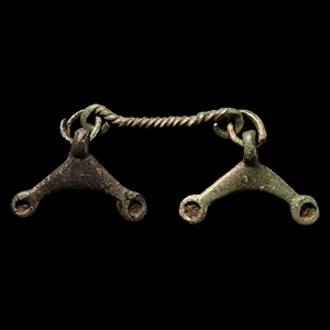 Iron Age Celtic Bronze Pendant Pair