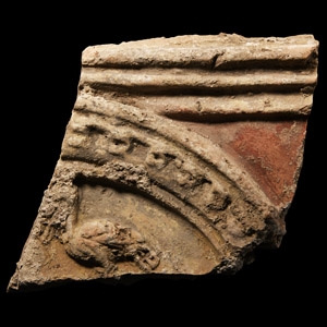 Roman Terracotta Frieze Fragment with Bird