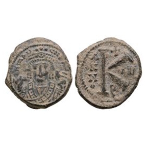 Byzantine Coins - Maurice Tiberius - Half Follis