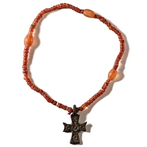 Byzantine Bead Bracelet with Cross