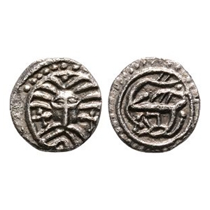 Anglo-Saxon Coins - Continental Issues - Series X - Woden Head AR Seatta