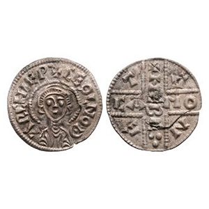 Anglo-Saxon Coins - Archbishops of Canterbury - Ceolnoth / Hebeca - Inscribed Open Cross AR Penny