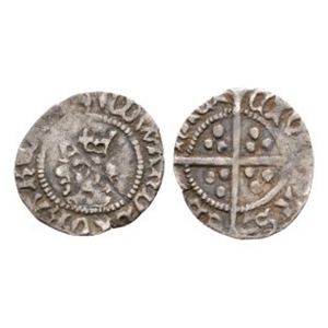 English Medieval Coins - Edward IV - York - AR Halfpenny