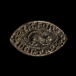 Medieval Temple Bruer Bronze Personal Seal Matrix of John of DUHTO with Templar Crosses