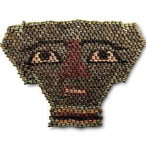 Egyptian Faience Mummy Bead Face Mask