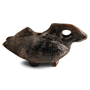 Pre-Columbian Chimu Terracotta Animal Oil Lamp