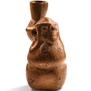 Pre-Columbian Toltec Terracotta Anthropomorphic Vessel