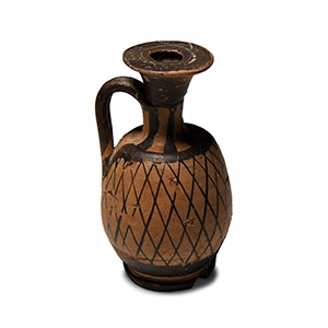 Greek Net-Painted Black-Figure Lekythos