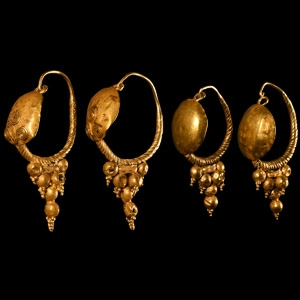 Roman Gold Earring Pairs