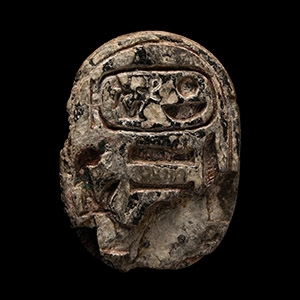 Large Egyptian Stone Hieroglyphic Scarab for Amenhotep III