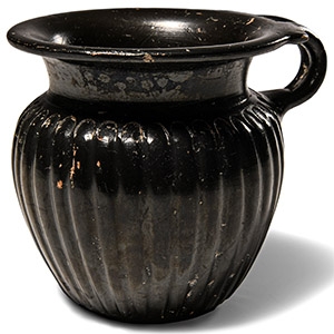Greek Apulian High-Glazed Fluted Cup