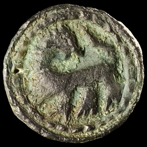 Late Anglo-Saxon The Rodings Bronze Disc Brooch with Regardant Beast