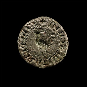 Medieval The Rodings Bronze Seal Matrix with Cockerel