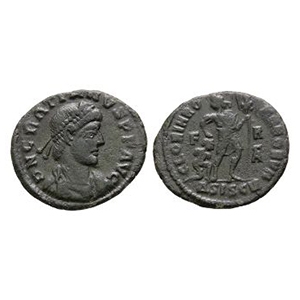 Ancient Roman Imperial Coins - Gratian Emperor and Captive Bronze