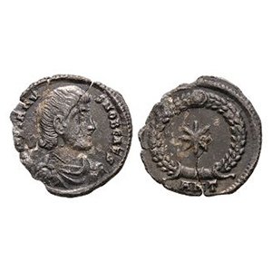 Ancient Roman Imperial Coins - Julian II as Caesar - Star AR Siliqua