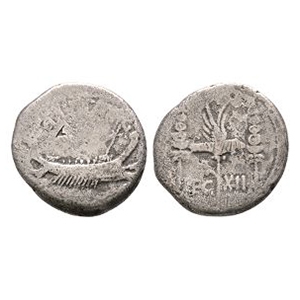 Ancient Roman Imperatorial Coins - Mark Antony - Legion XII AR Denarius