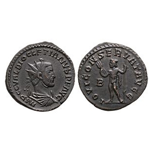 Ancient Roman Imperial Coins - Diocletian - Jupiter AE Antoninianus