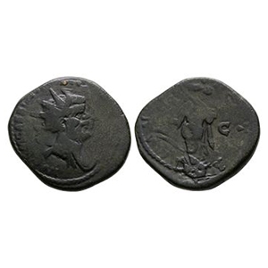 Ancient Roman Imperial Coins - Postumus - Irregular mint - Overstruck AE Sestertius