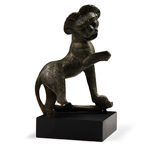 Roman Bronze Lion Statuette