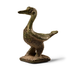 Celtic Bronze Standing Bird Statuette