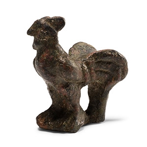 Roman Bronze Standing Cockerel Statuette