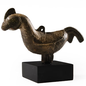 Roman Bronze Cockerel Tintinnabulum Pendant