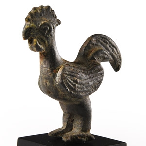 Roman Bronze Cockerel Statuette