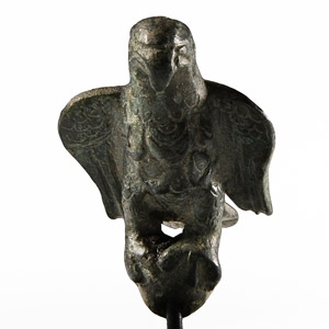 Roman Bronze Eagle on Globe Statuette