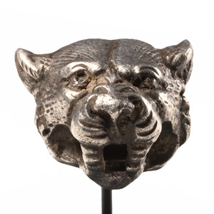 Roman Silver Head of a Panther