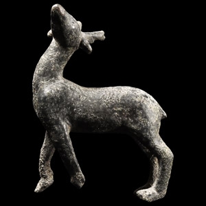 Roman Bronze Standing Deer Statuette