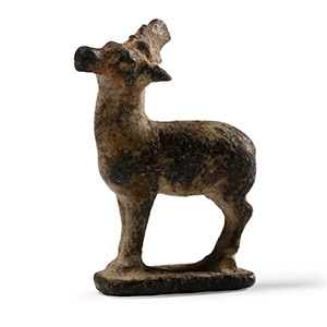 Roman Bronze Standing Deer Statuette