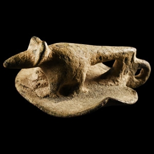 Romano-Egyptian Bronze Shrew Balsamarium Lid