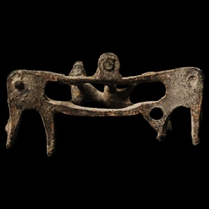 Medieval Gilt Bronze Openwork Panther Mount